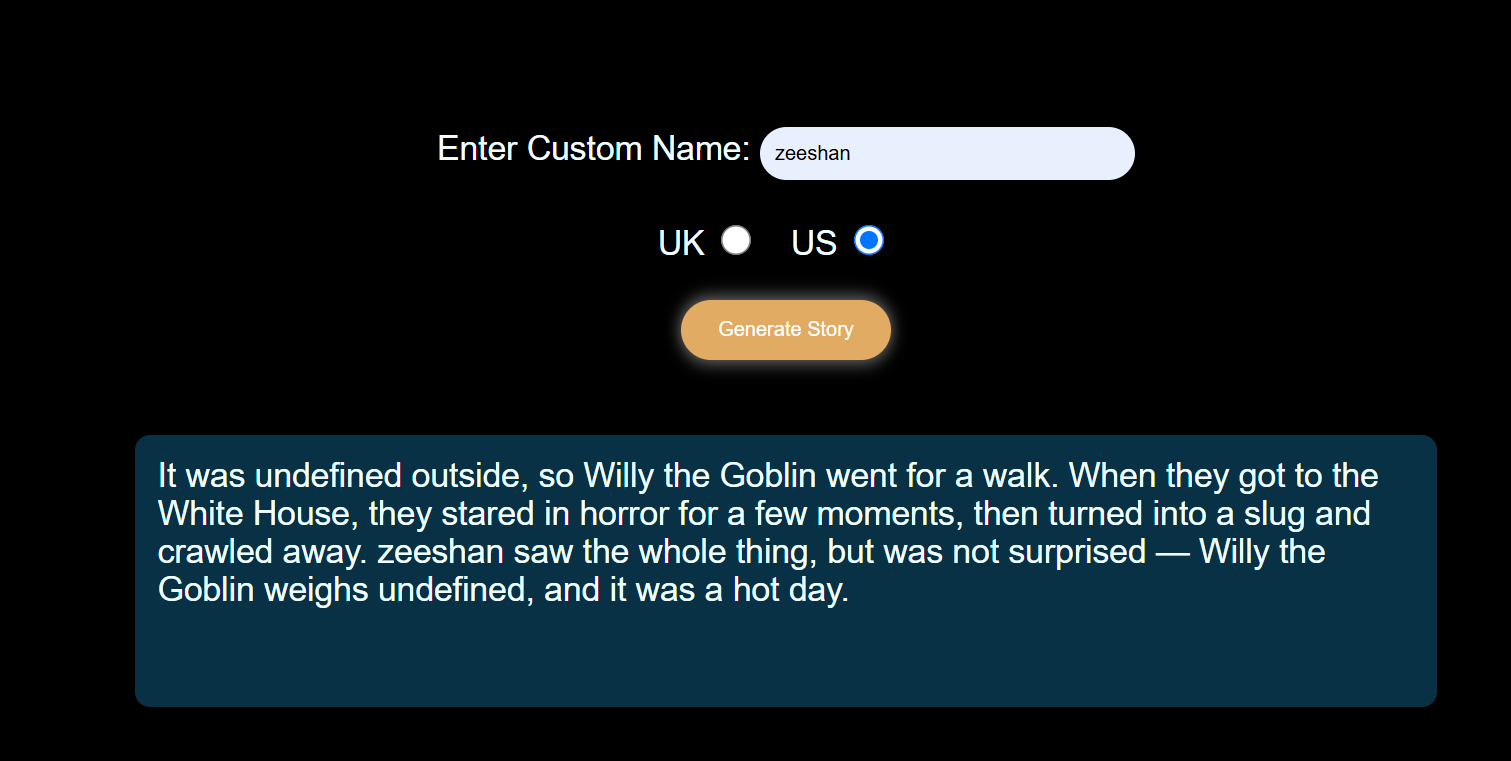 Silly story Generator